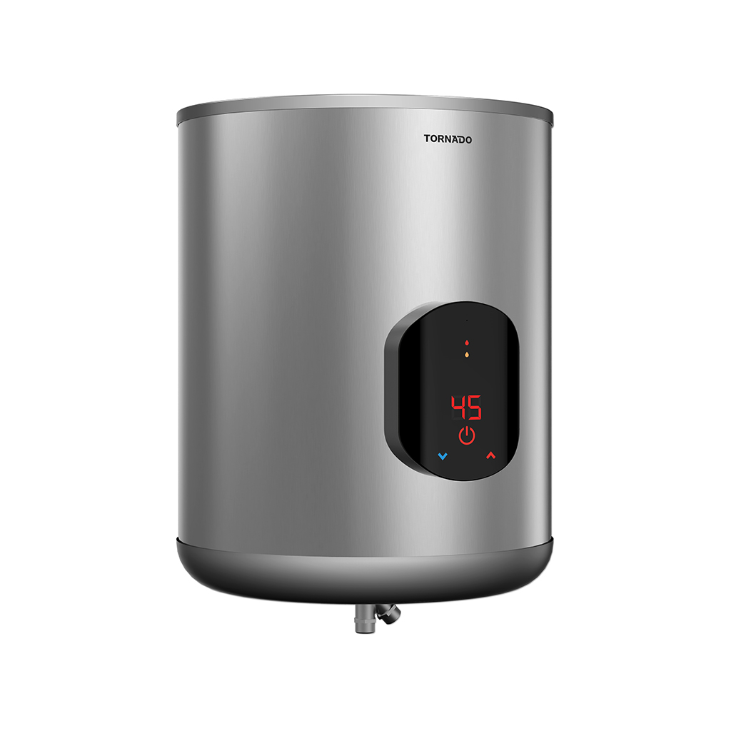 TORNADO Electric Water Heater 45 L , Digital, Silver EWH-S45CSE-S