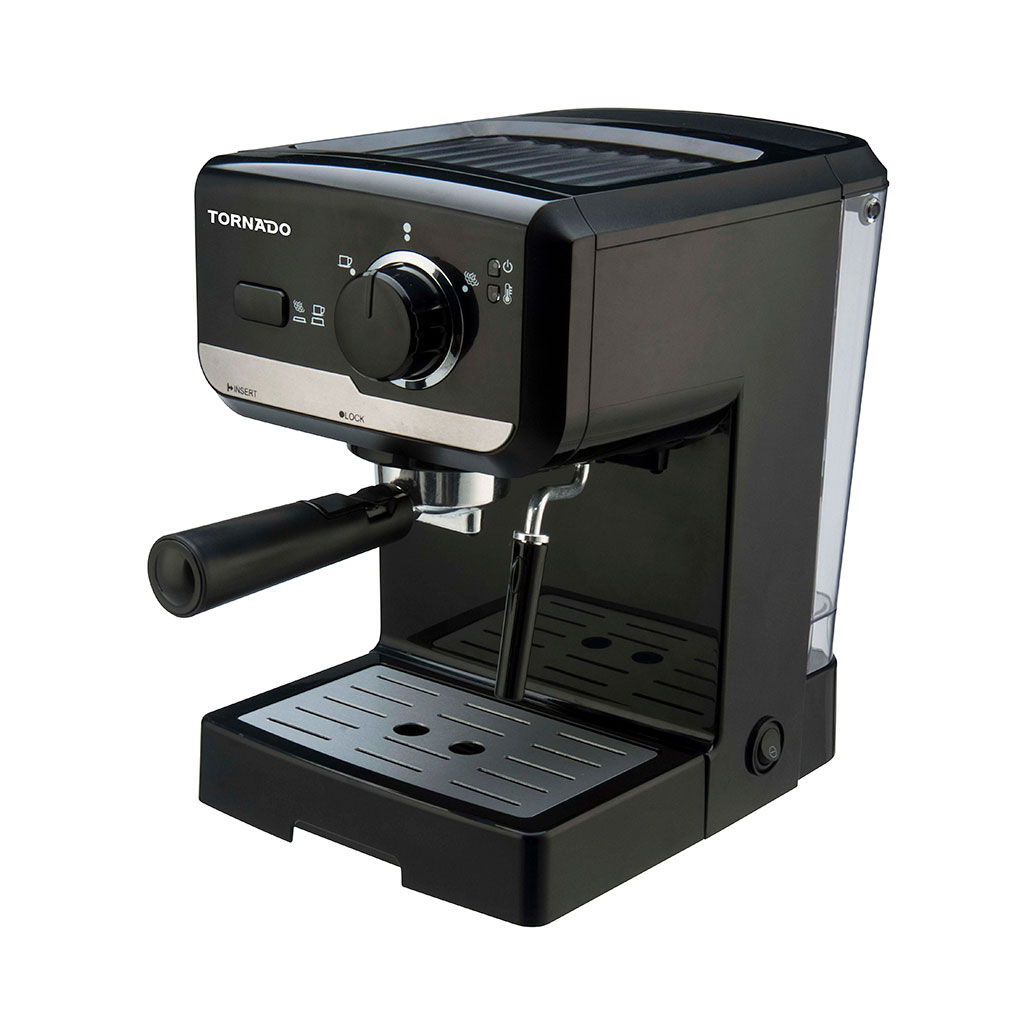 TORNADO Manual Espresso Coffee Machine 15bar 1.25L , Black TCM-11415-B