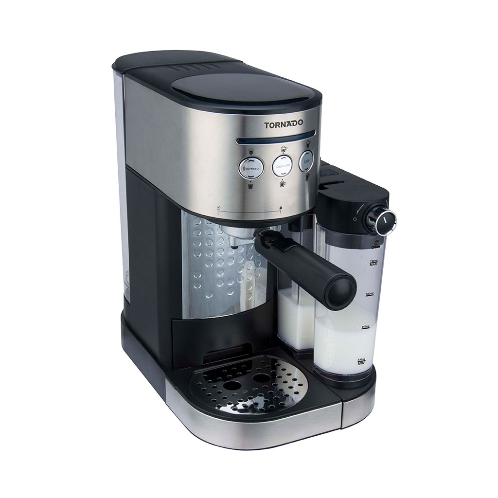 TORNADO Automatic Espresso Machine 15bar 1.2L , Black x Stainless TCM-14125