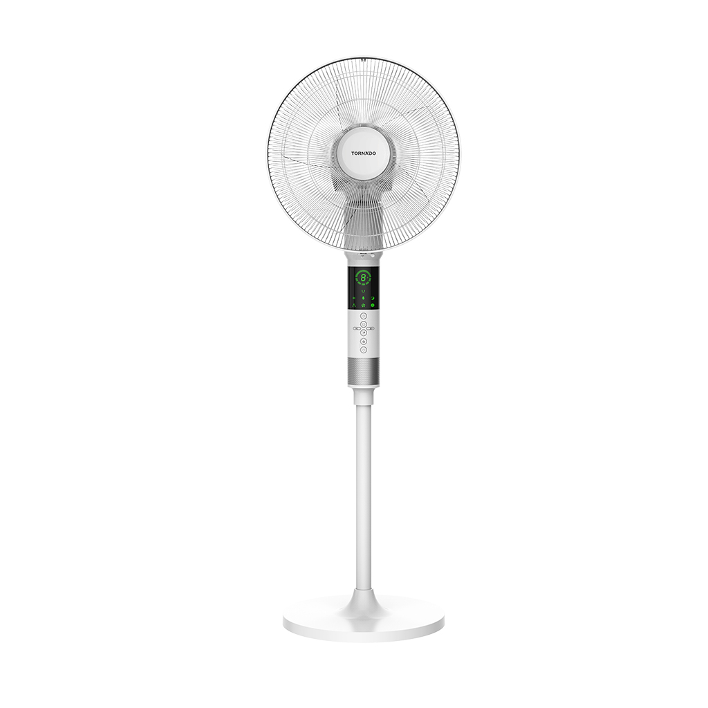 TORNADO Stand Fan 16 Inch, 5 Blades, Remote, White EFS-360/903GW